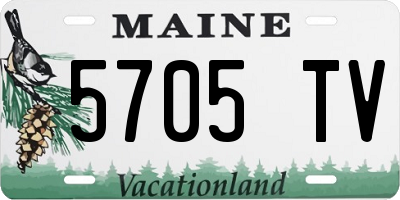 ME license plate 5705TV