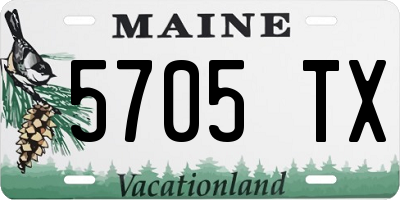 ME license plate 5705TX