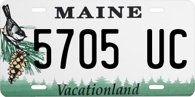 ME license plate 5705UC