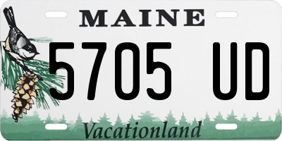 ME license plate 5705UD