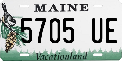 ME license plate 5705UE