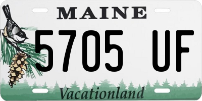 ME license plate 5705UF