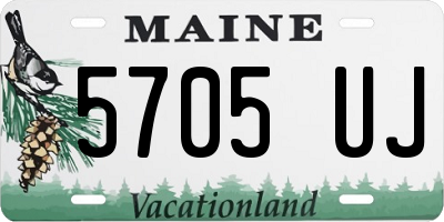 ME license plate 5705UJ