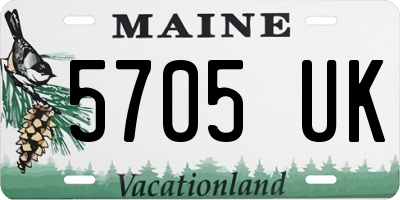 ME license plate 5705UK