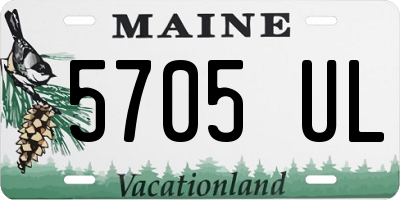 ME license plate 5705UL