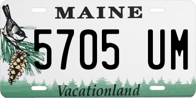 ME license plate 5705UM