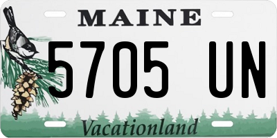 ME license plate 5705UN