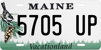 ME license plate 5705UP