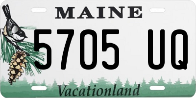 ME license plate 5705UQ