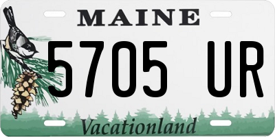 ME license plate 5705UR