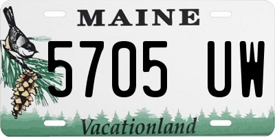 ME license plate 5705UW