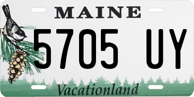 ME license plate 5705UY