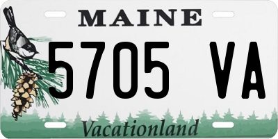 ME license plate 5705VA
