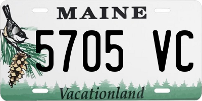 ME license plate 5705VC