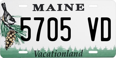 ME license plate 5705VD