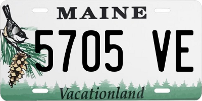 ME license plate 5705VE