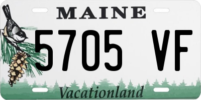 ME license plate 5705VF