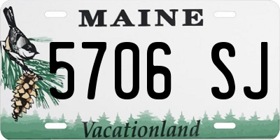 ME license plate 5706SJ