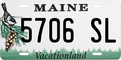 ME license plate 5706SL
