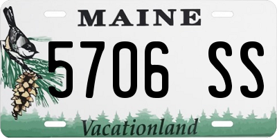 ME license plate 5706SS