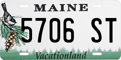 ME license plate 5706ST