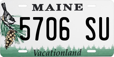 ME license plate 5706SU