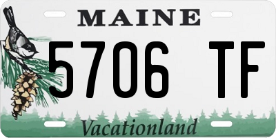 ME license plate 5706TF