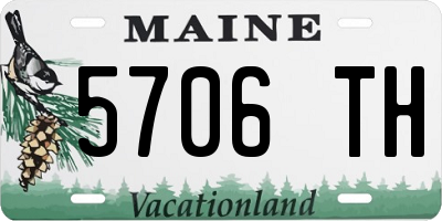 ME license plate 5706TH