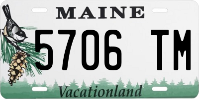 ME license plate 5706TM