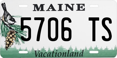 ME license plate 5706TS