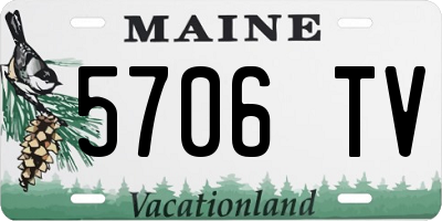 ME license plate 5706TV