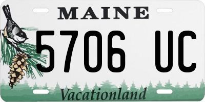 ME license plate 5706UC