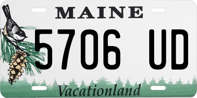 ME license plate 5706UD