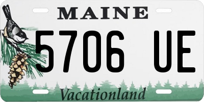 ME license plate 5706UE