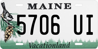 ME license plate 5706UI