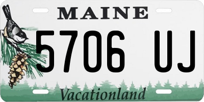 ME license plate 5706UJ
