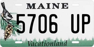 ME license plate 5706UP