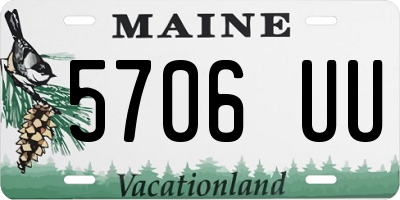 ME license plate 5706UU