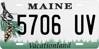 ME license plate 5706UV