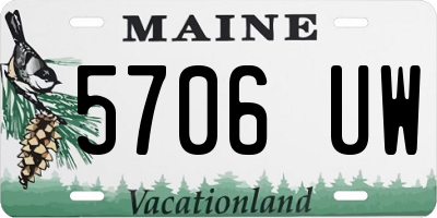 ME license plate 5706UW