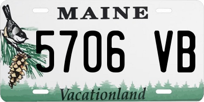 ME license plate 5706VB