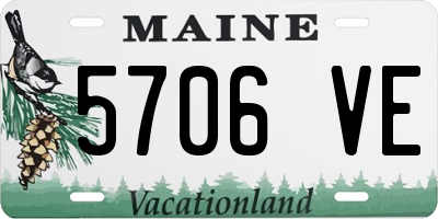 ME license plate 5706VE
