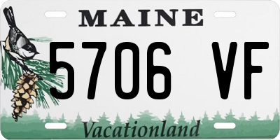 ME license plate 5706VF