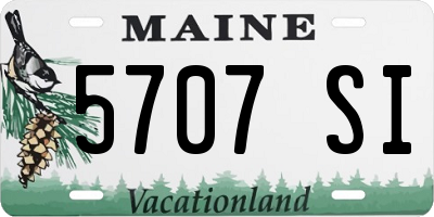 ME license plate 5707SI
