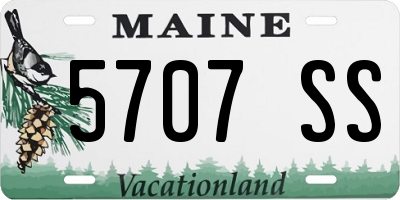 ME license plate 5707SS