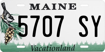ME license plate 5707SY