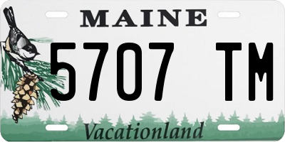 ME license plate 5707TM