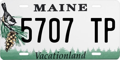 ME license plate 5707TP