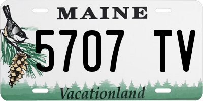 ME license plate 5707TV