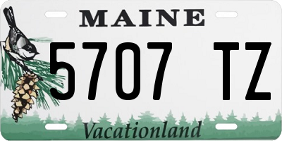 ME license plate 5707TZ